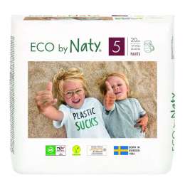 Одноразові дитячі трусики-підгузки "ECO BY NATY". Розмір 5 (12-18 кг), 20шт. в упаковці.